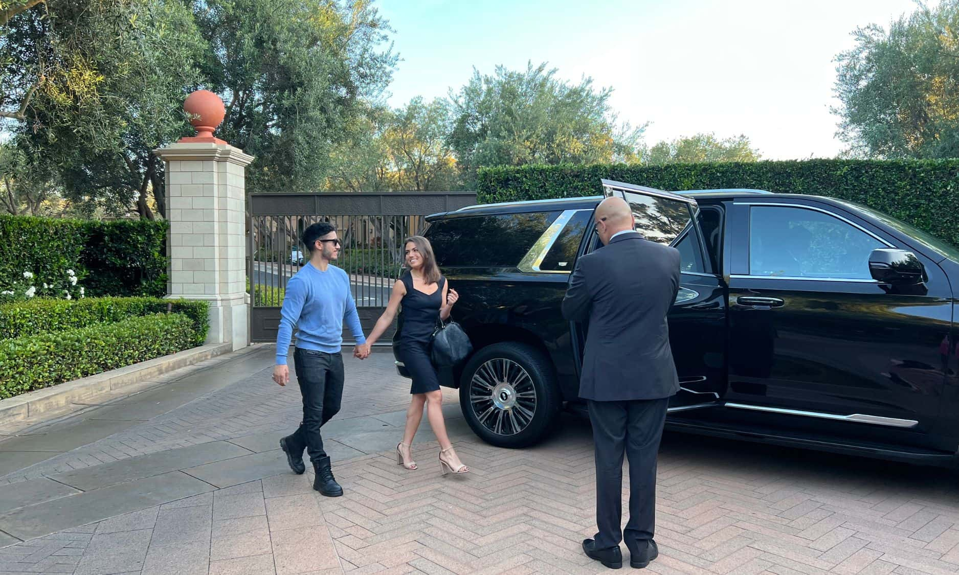 Chauffeur opening door