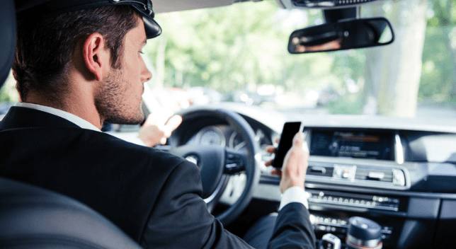 Chauffeur driving